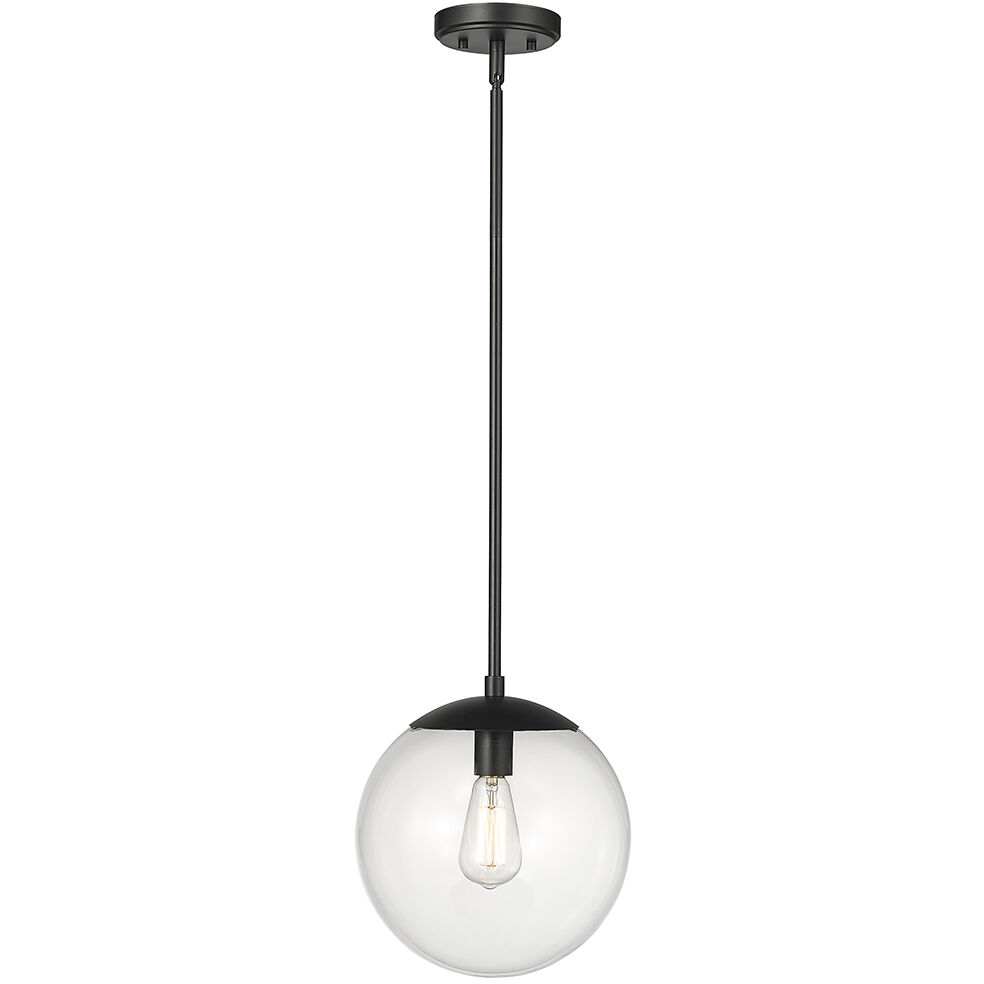 Avell 1 Light 11 inch Matte Black Pendant Ceiling Light